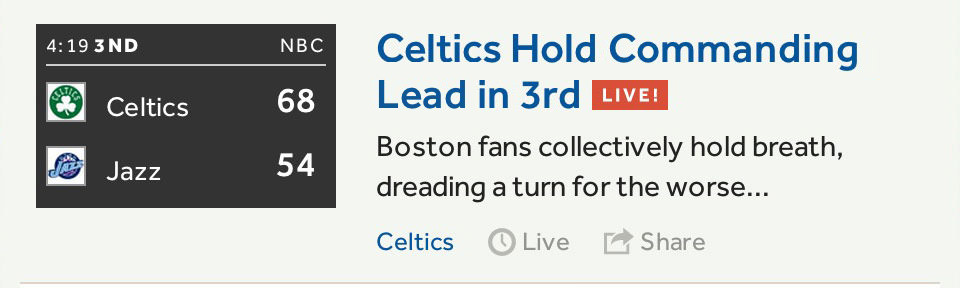 boston.com stream on a phone