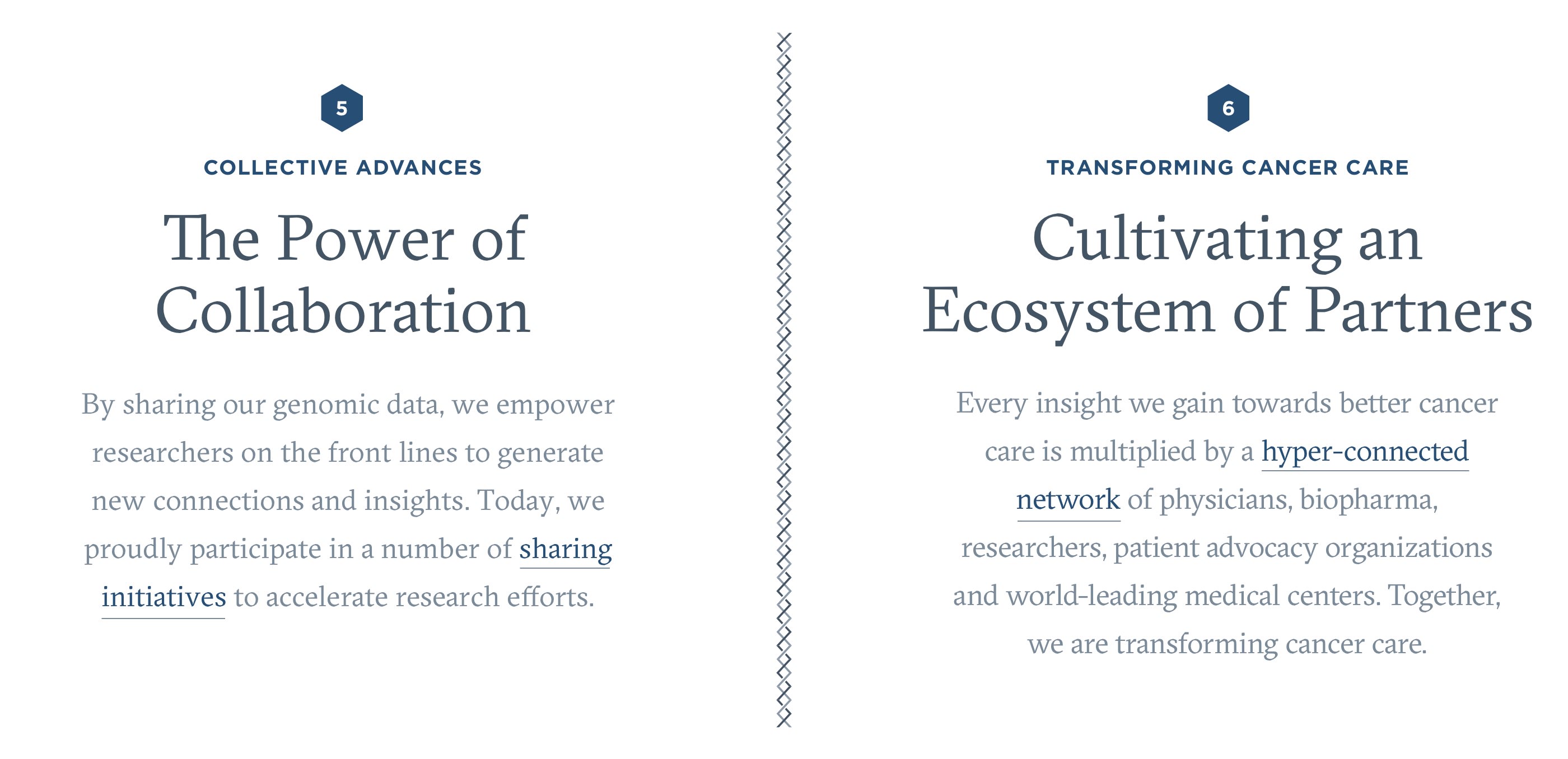 Screenshot of homepage typography