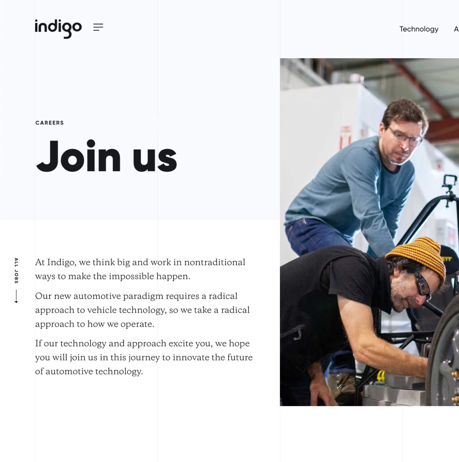 Indigo Careers Page