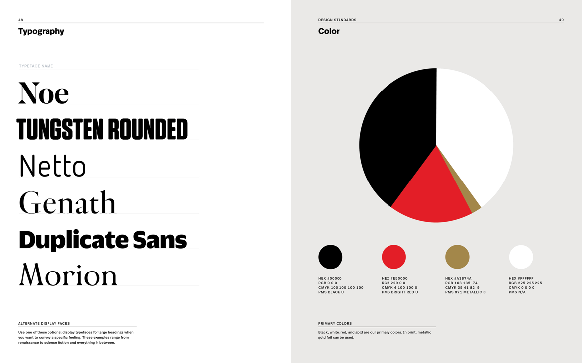 Brand Book Spread: Typography & Color Palette