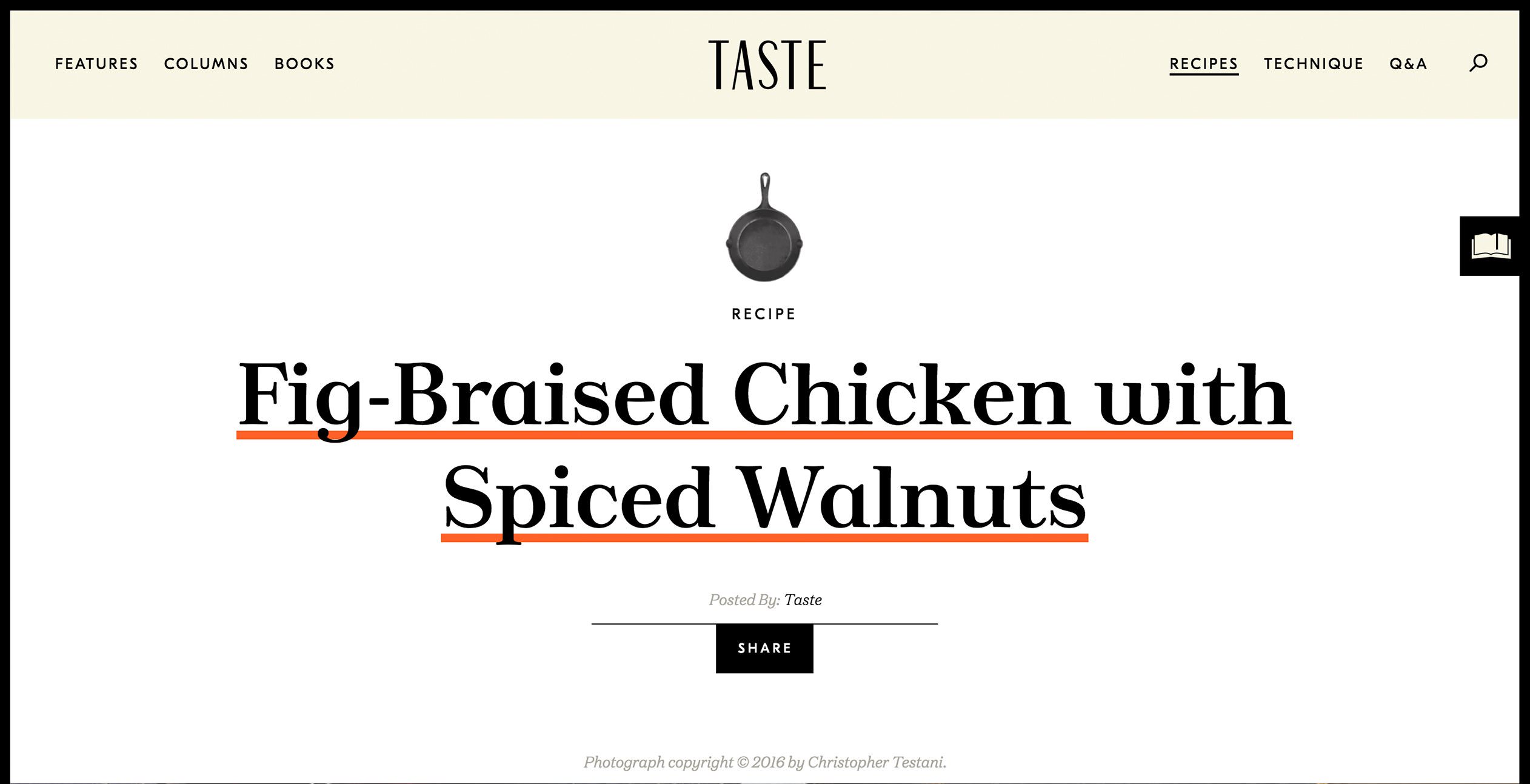 example taste article section