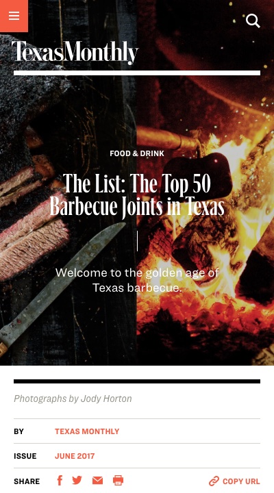 The List: The Top 50 Barbecue Joins in Texas