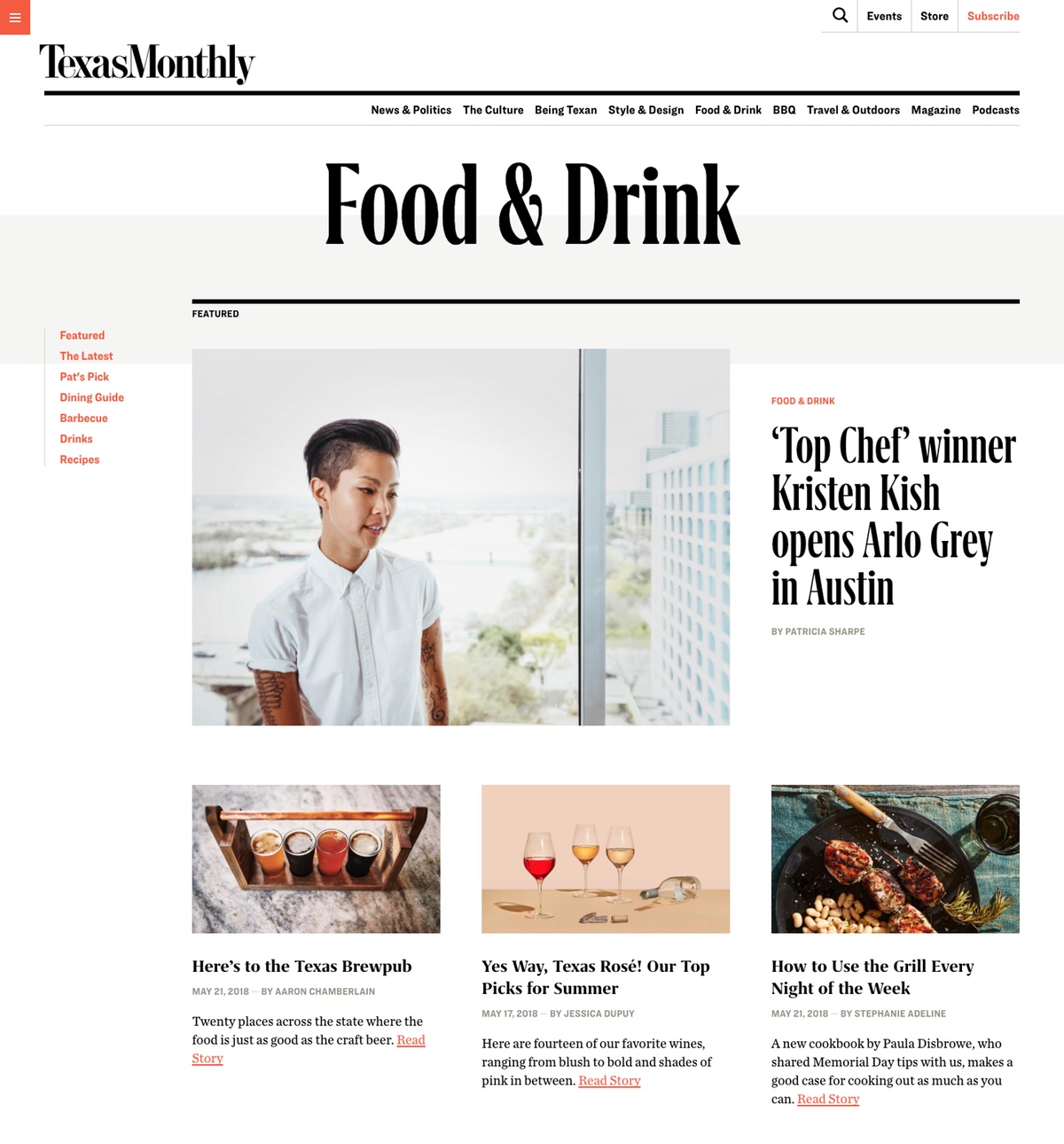 Food & Drink category page