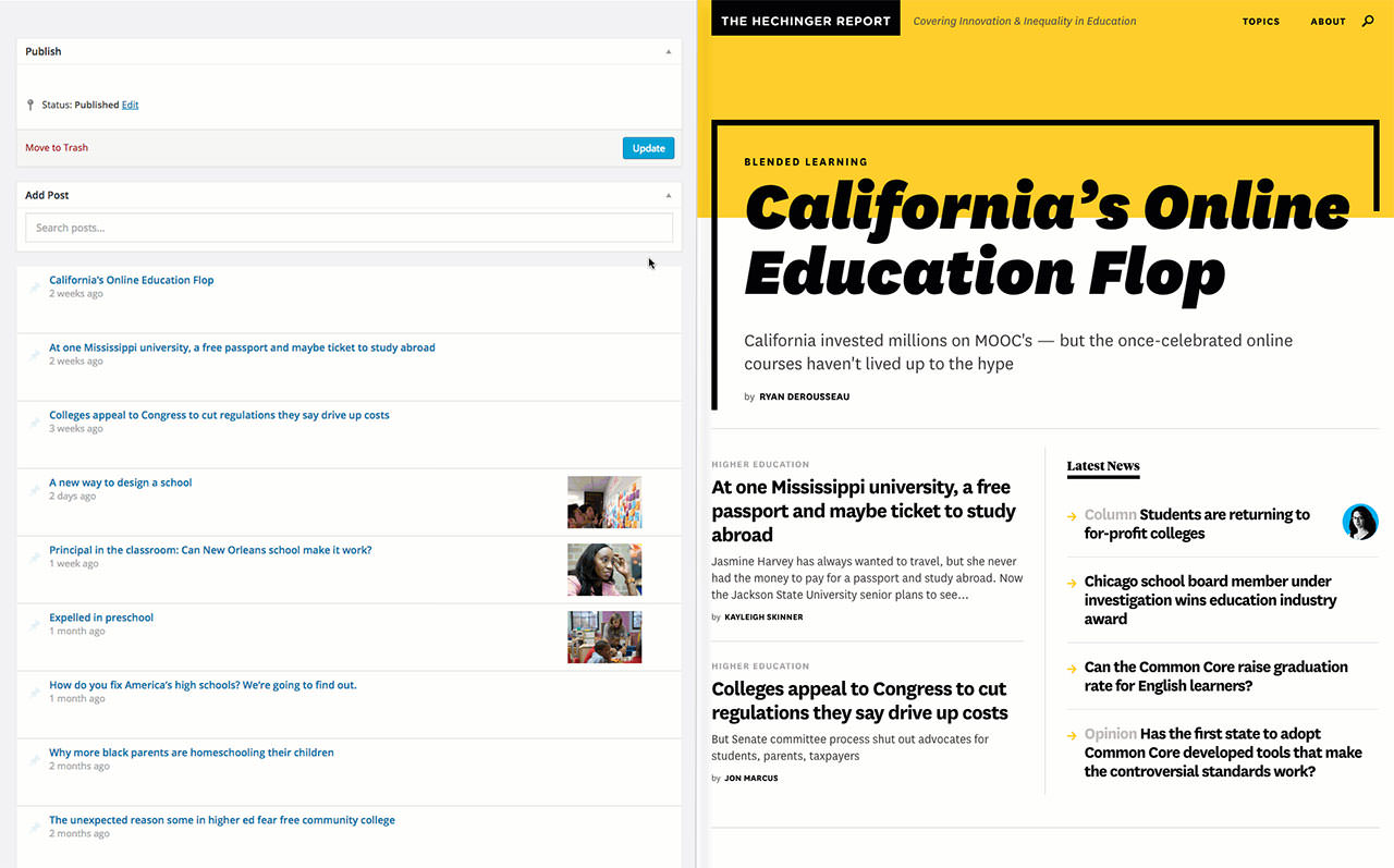 hechinger website page