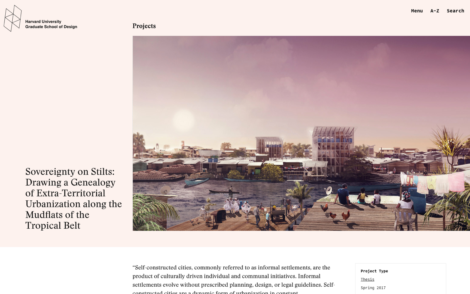A screen from Harvard GSD
