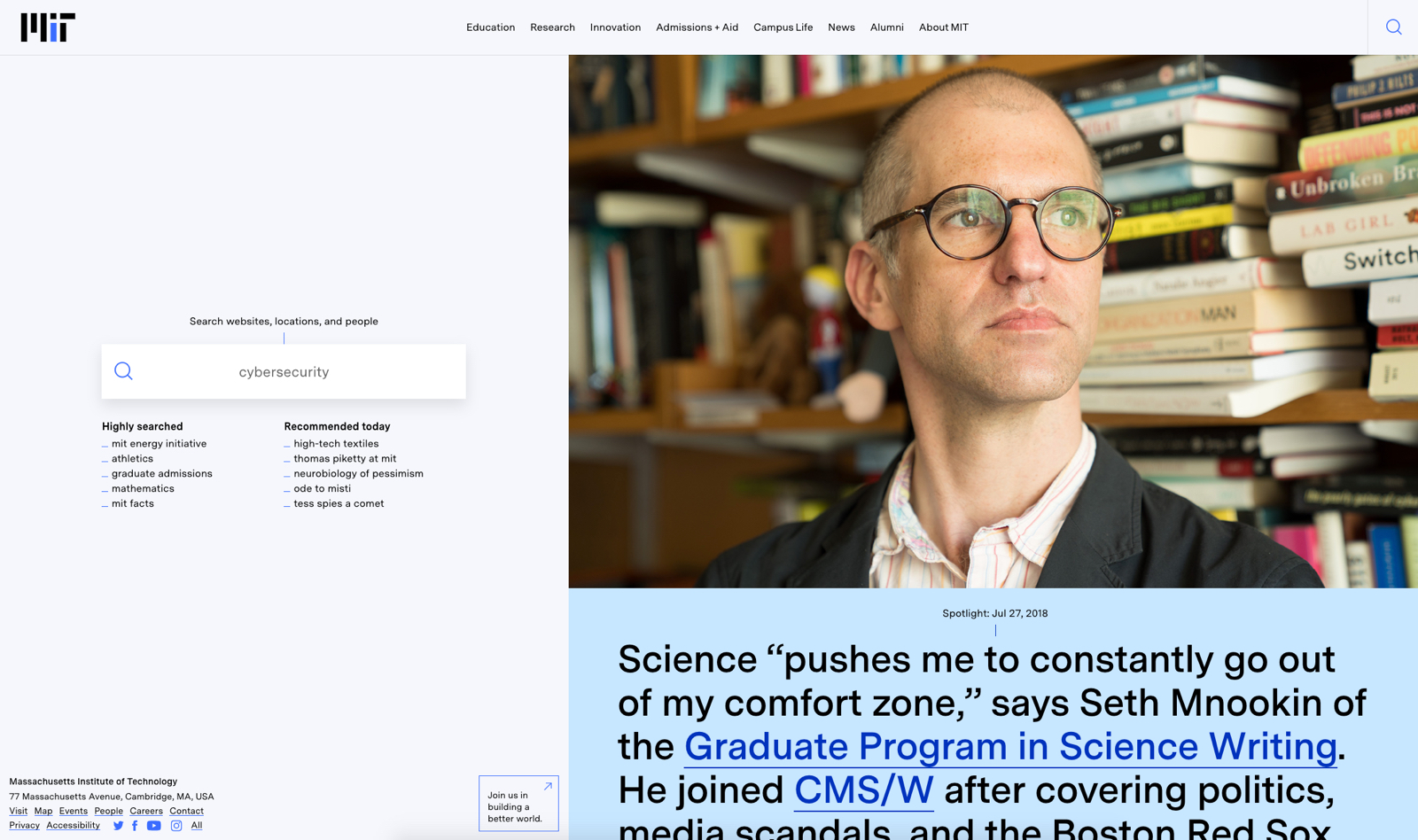 MIT homepage
