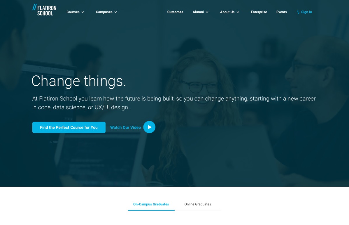 Flatiron School screenshot