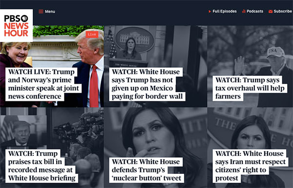 PBS NewsHour screenshot