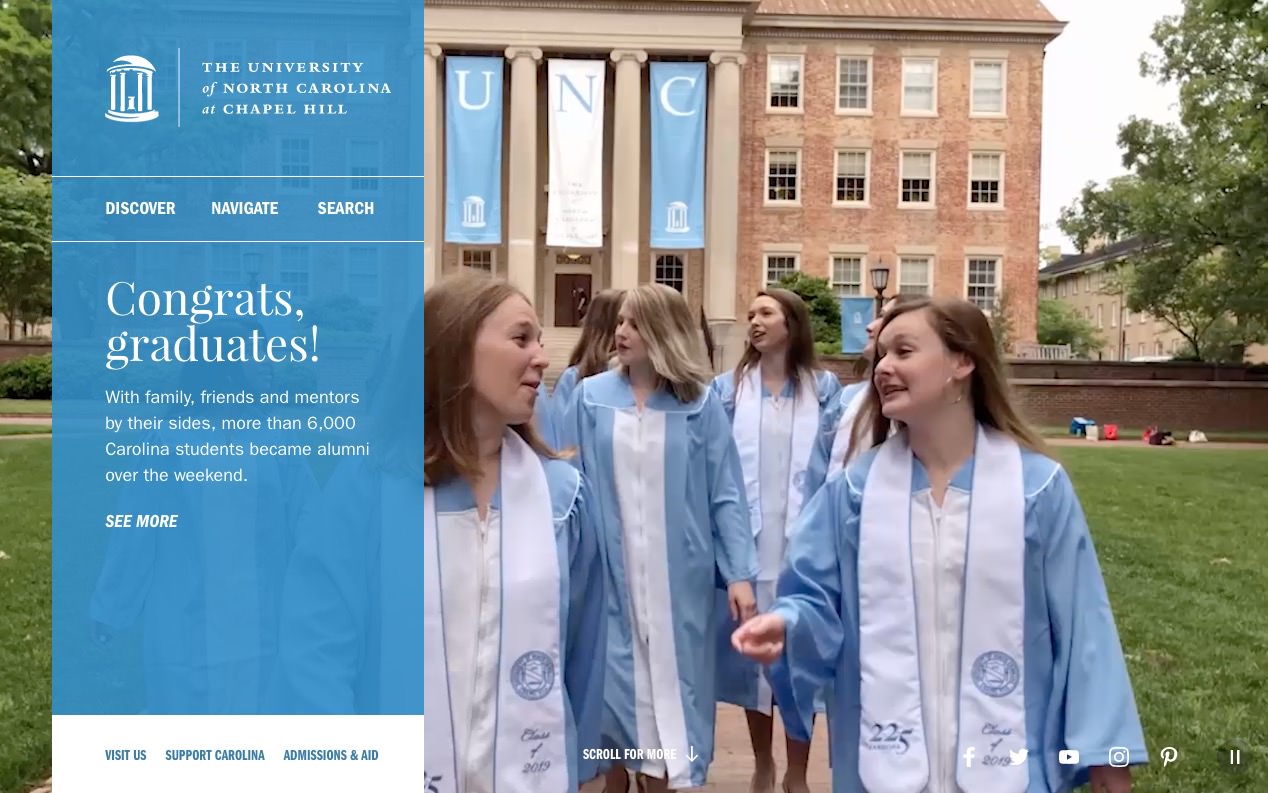 University of North Carolina screenshot