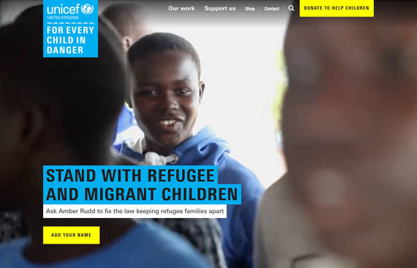UNICEF screenshot